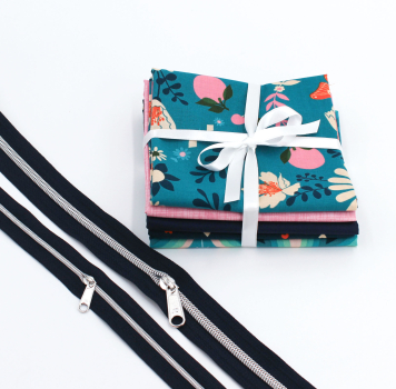 Society Juicy Stoffpaket (Fat Quarter) mit Endlosreißverschluss