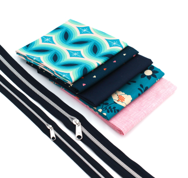 Preview: Society Juicy Stoffpaket (Fat Quarter) mit Endlosreißverschluss