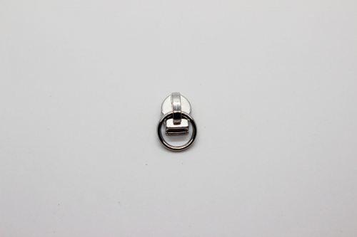 loser Bügelschieber mit direktem Ring silber