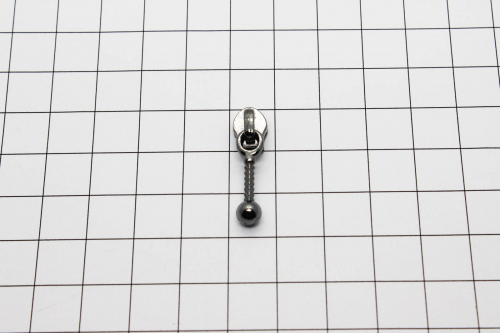 Preview: loser Bügelschieber mit Kugelstab titan schmal