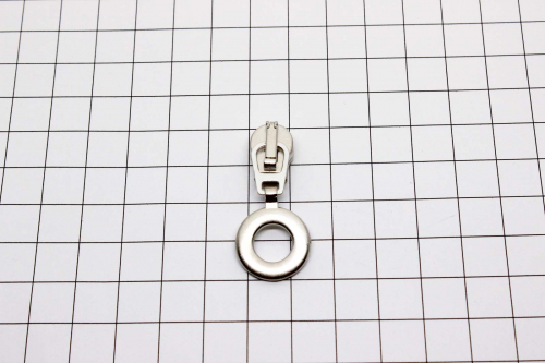 Preview: Automatikschieber mit Anhänger Disc silber-matt