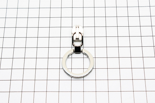 Preview: Automatikschieber mit größerem Anhänger sportlicher Ring silber hochglanzpoliert