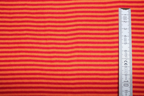 Preview: Bündchen orange/rot (10 cm)