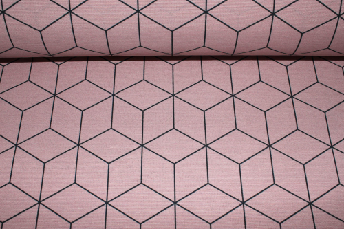 Dekostoff Würfel Leinen Look dusty rose (10 cm)