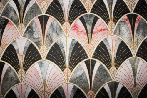 Preview: Half Panama Dekostoff Fächerliebe (10 cm)