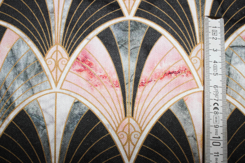 Preview: Half Panama Dekostoff Fächerliebe (10 cm)