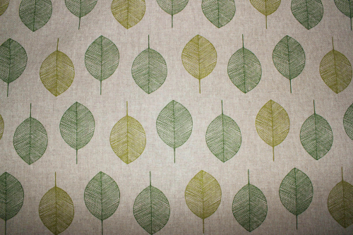 Preview: Dekostoff Blätterreigen  Leinen Look (10 cm)