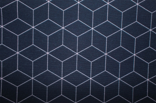 Preview: Dekostoff Würfel Leinen Look nachtblau (10 cm)