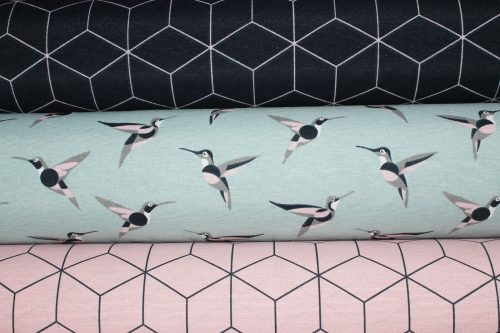 Dekostoff Würfel Leinen Look nachtblau (10 cm)