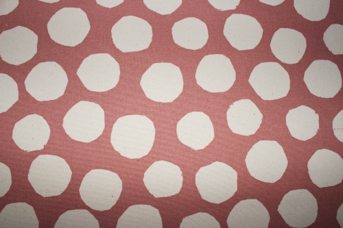 Preview: Kokka BaumwollcanvasTreflé Dots vintage dusty rose/ natur (10 cm)