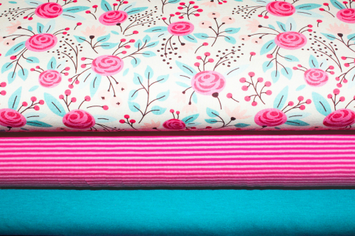 Preview: Jersey Blumen vanille (10 cm)