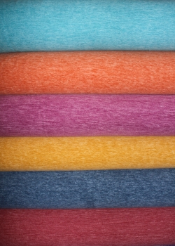 Preview: Fleece leichte Qualität türkis-meliert (10 cm)