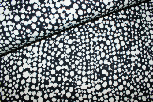 Viskose-Jersey Dotty nachtblau/warmes weiß (10 cm)