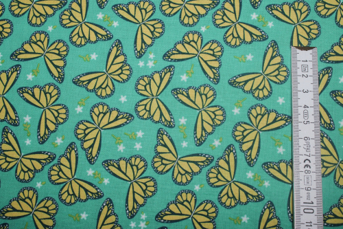 Preview: Designerbaumwolle In Bloom grün  (10 cm)