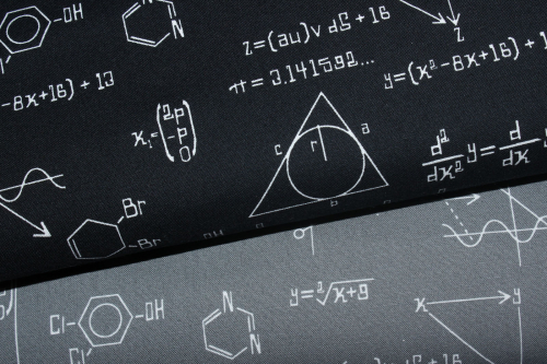Preview: Designerbaumwollstoff Science Fair schwarz  (10 cm)