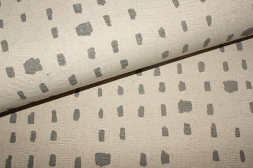 schwerer Canvas/Jute/Taschenstoff Kinari natur/grau (10 cm)