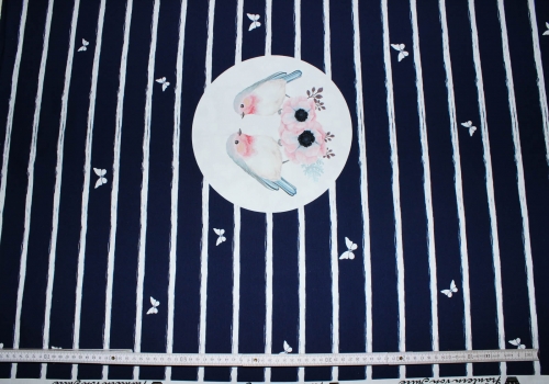 Jersey Rotkehlchen dunkelblau/rosa Rapport (74 cm)