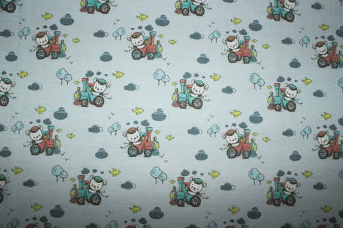 Preview: Jersey Bär als Lokomotivführer graublau (10 cm)