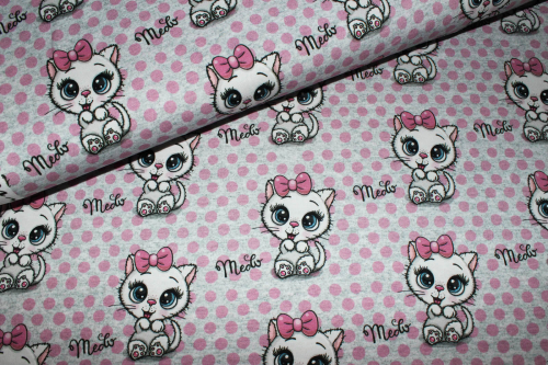 Jersey Kätzchen Meow grau meliert (10 cm)