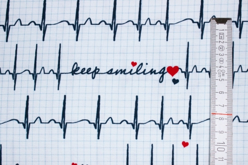 Preview: Jersey keep smiling weiß (10 cm)