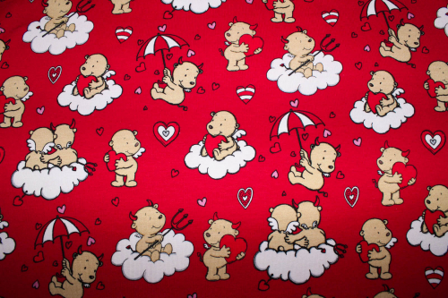 Preview: Jersey Engel & Teufel himbeerrot (10 cm)