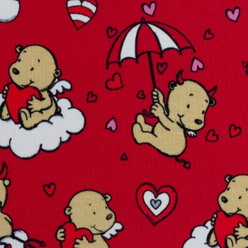 Preview: Jersey Engel & Teufel himbeerrot (10 cm)