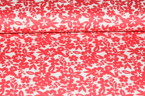 Jersey "Blumen" koralle (10 cm)