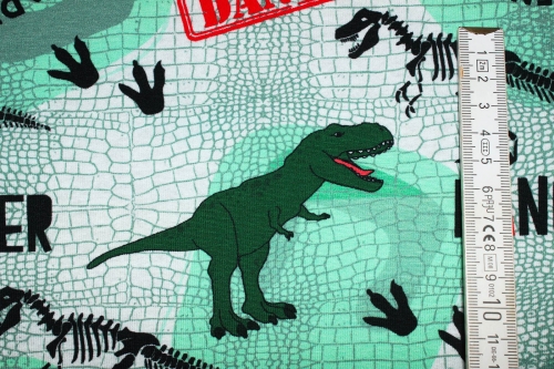 Preview: French Terry Tyrannosaurus hellgrau (10 cm)