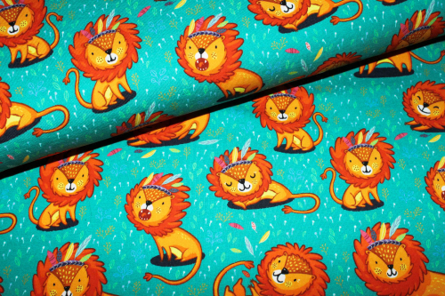 Jersey Indianerlöwen grünpetrol (10 cm)