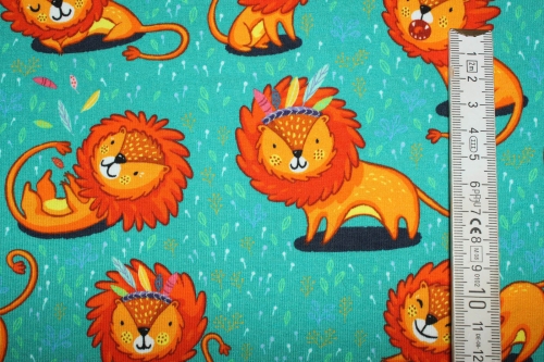 Preview: Jersey Indianerlöwen grünpetrol (10 cm)