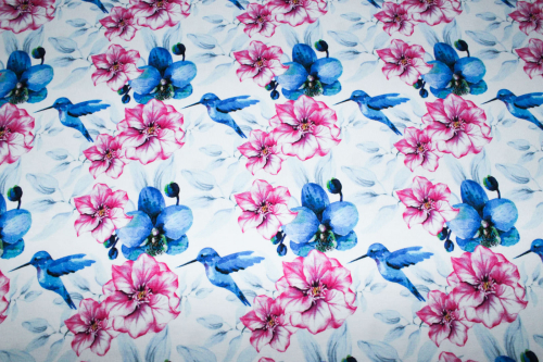 Preview: Jersey "Kolibri" weiß (10 cm)