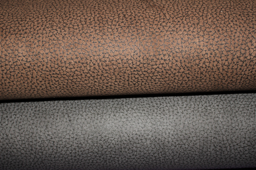 Preview: Taschenstoff Lederoptik hellgrau (10 cm)