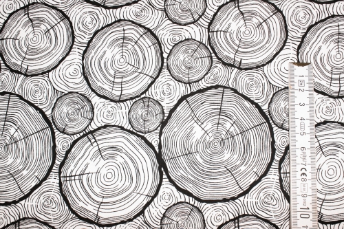 Preview: Designerbaumwollstoff Wood Grain (10 cm)