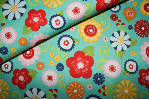 Designerbaumwolle Lazy Day lagoon (10 cm)