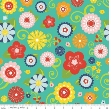 Preview: Designerbaumwolle Lazy Day lagoon (10 cm)