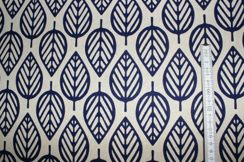 Preview: japanische Baumwoll/Leinenmischung Canvas Blätter (10 cm)