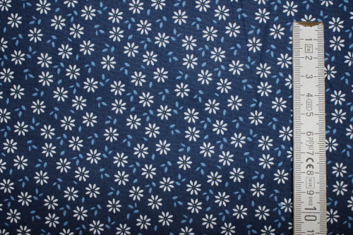 Baumwolle Blümchen navy (10 cm)