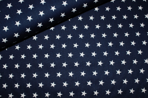 Baumwolle Star navy-white (10 cm)