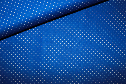 Baumwollstoff Pünktchen royalblau (10 cm)