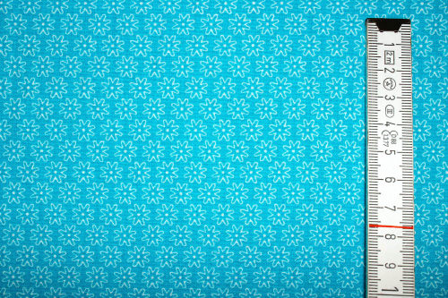 Preview: Baumwolle Blümchenmeer türkis (10 cm)