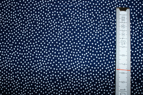 Preview: Designerbaumwolle Garden Pindot dunkelblau/weiß (10 cm)