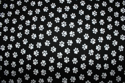 Baumwolle Pfötchen schwarz (10 cm)