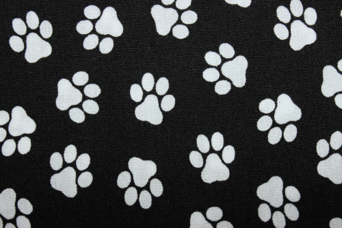 Baumwolle Pfötchen schwarz (10 cm)