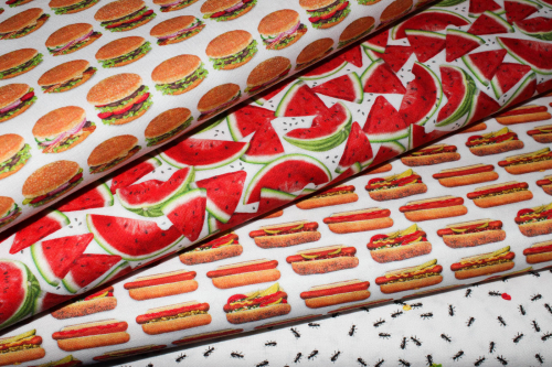 Designerbaumwolle Ameisen weiß (10 cm)