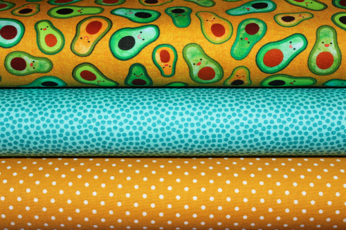 Designerbaumwolle Avocadoparty  (10 cm)