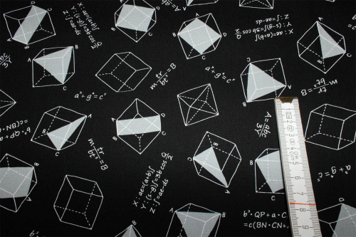 Preview: Designer- Baumwollstoff Musings schwarz (10 cm)