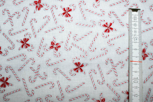 Designer-Baumwollstoff Holiday Charms Zuckerstangen (10 cm)