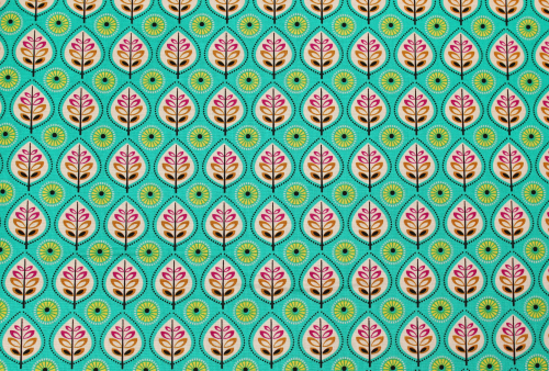 Designerbaumwolle Scandi Leaves  (10 cm)