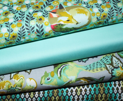 Preview: Designerbaumwolle The Wanderer mint (10 cm)