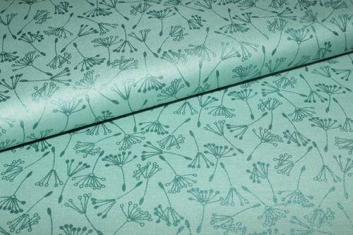 Designerbaumwolle Pusteblumen gedecktes mint (10 cm)